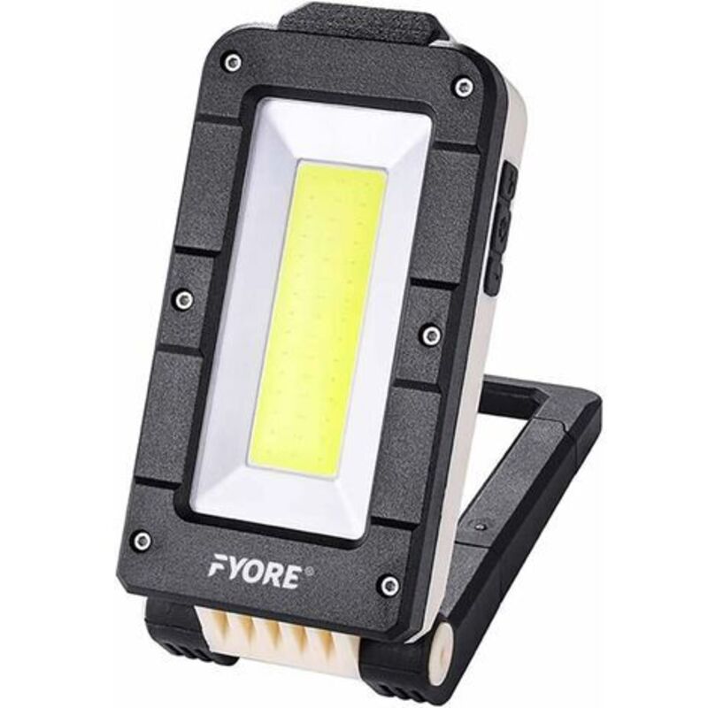 Gotrays – Cob-led-arbeitslampe 1500 Lumen – Wiederaufladbarer 3000-mah-akku – Wasserdicht Mit Magnetfuß Und Haken – Für Feuchte Baustellen