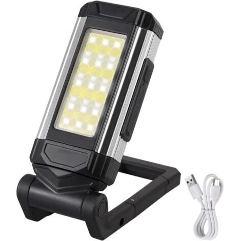 Gotrays – Wiederaufladbare Led-arbeitsleuchte Ipx6 Wasserdicht – 300 Lumen – Magnetfuß Und Haken – Für Feuchte Baustellen Und Notfälle
