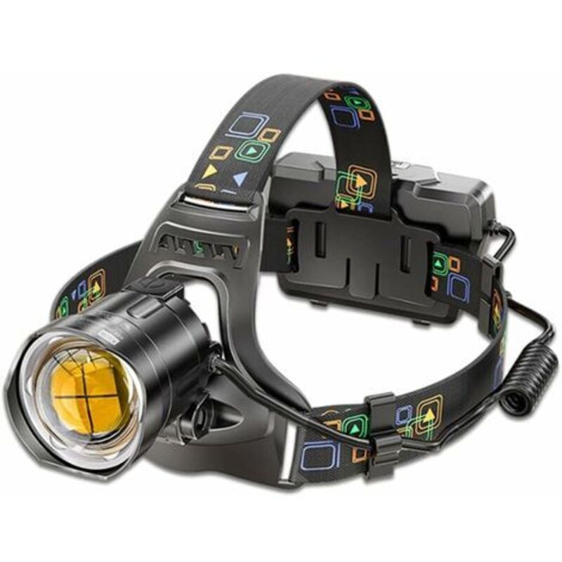 Stirnlampe, Ultra-helle Led-taschenlampe Mit Hoher Leuchtkraft, Superhelle Led-scheinwerfer Mit Xhp90-lampenperlen, Wasserdichte Scheinwerfer Mit Leistungsanzeige, Geeignet Für Exploration Und Angeln