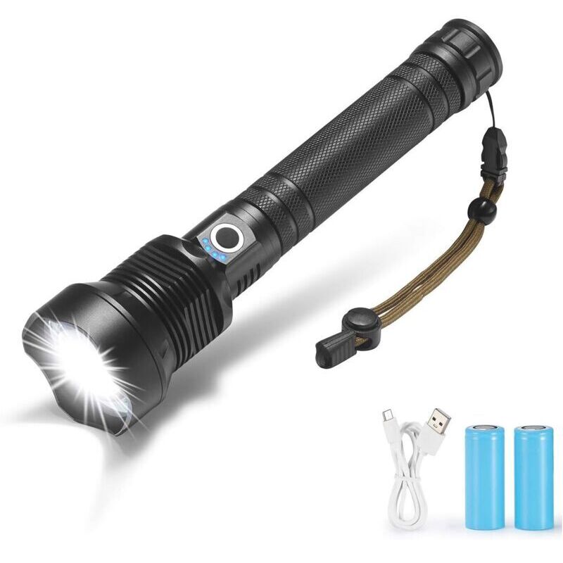 Led-taschenlampe 90000 Lumen, Die Leistungsstärkste Usb-taschenlampe 26650 Xhp70 Xhp50 Jagd P70 Taschenlampe