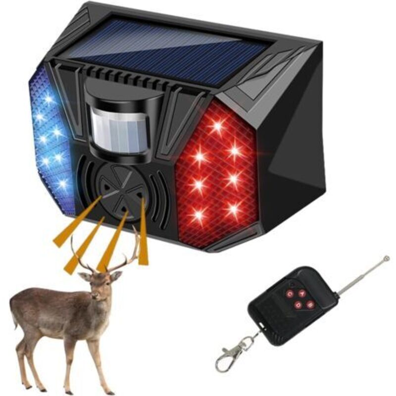Gotrays – Solarbetriebener Bewegungsmelder Mit 129-db-sirene – 4 Alarmmodi – Lange Akkulaufzeit – Außendetektor Für Haus Und Hof