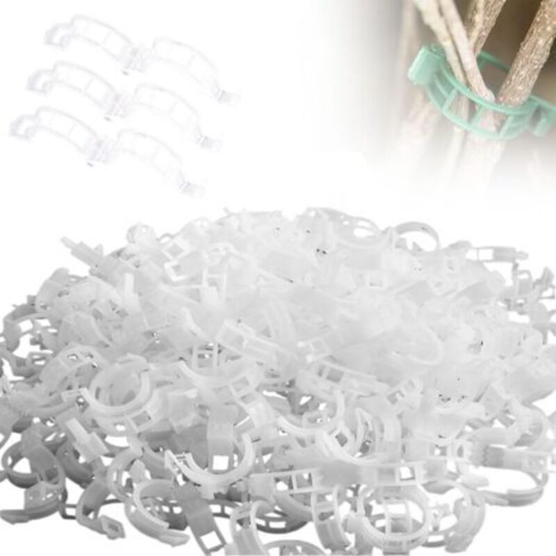 Sichere Kunststoffklammern Für Pflanzen, Gartenpflanzen-halteclips Zum Befestigen (100 Stück)