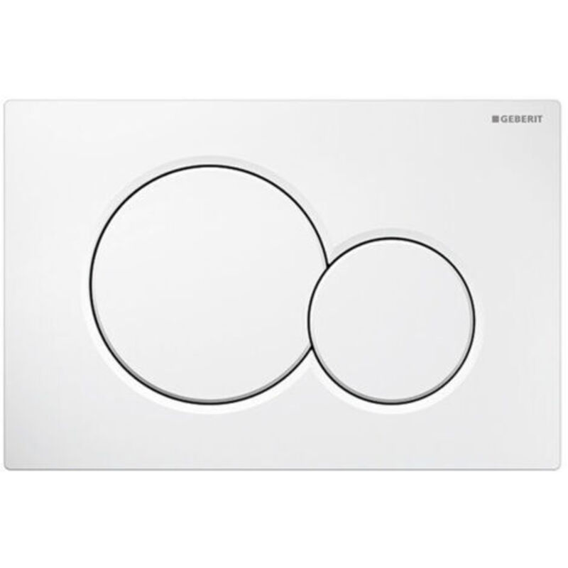 Geberit Sigma01 Wc-betätigungsplatte, Weiß-alpin – Kunststoff – Abmessungen 246 X 164 Mm – Betätigungskraft 20 N