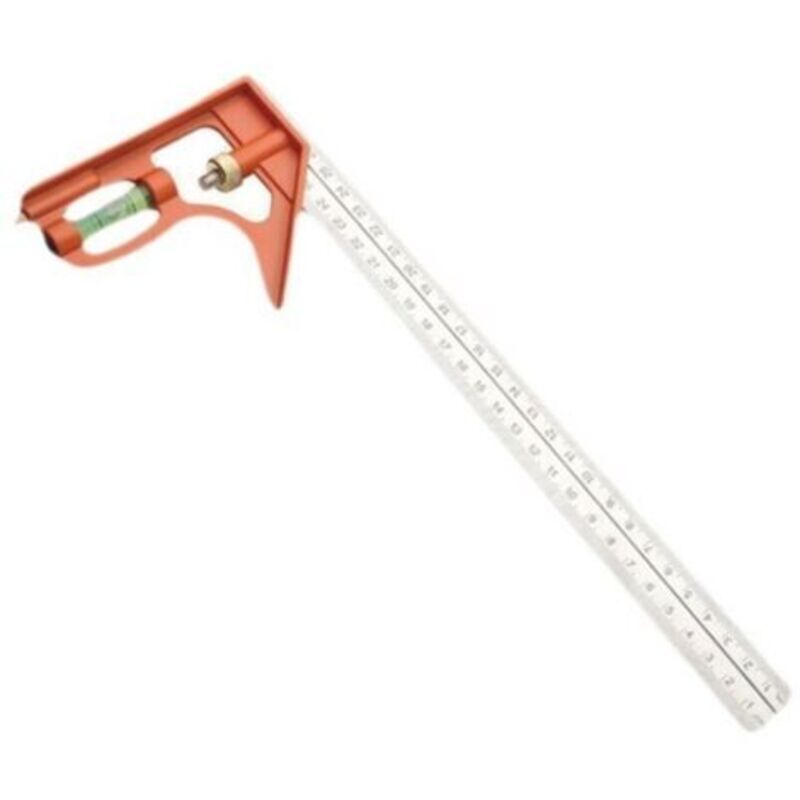 300 Mm Gewölbter Winkel Mit Wasserwaage, Positionierlineal, Schreinerwerkzeug Für 45°/90°/180° Winkelmessungen