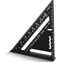 Zimmermanns-winkelmaß, Hochpräzises Messwerkzeug, Multifunktionales Aluminium-lineal, Diy-werkzeug - 7 Zoll