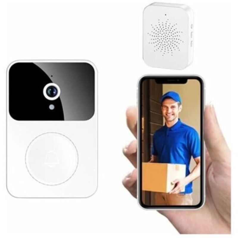 Kabellose Smart-klingel Mit Überwachungskamera - Wlan-smartkamera - Videoaufzeichnung - Türklingel (typ-c) - Mehrere Wiederaufladbare Klingeltöne - Smartphone-verbindung