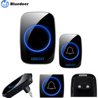 Bluedeer – Kabellose, Wasserdichte Klingel 300 M Reichweite – 38 Klingeltöne – Lautstärke Einstellbar 0-85 Db – Ip44 – Für Zuhause, Büro, Krankenhaus