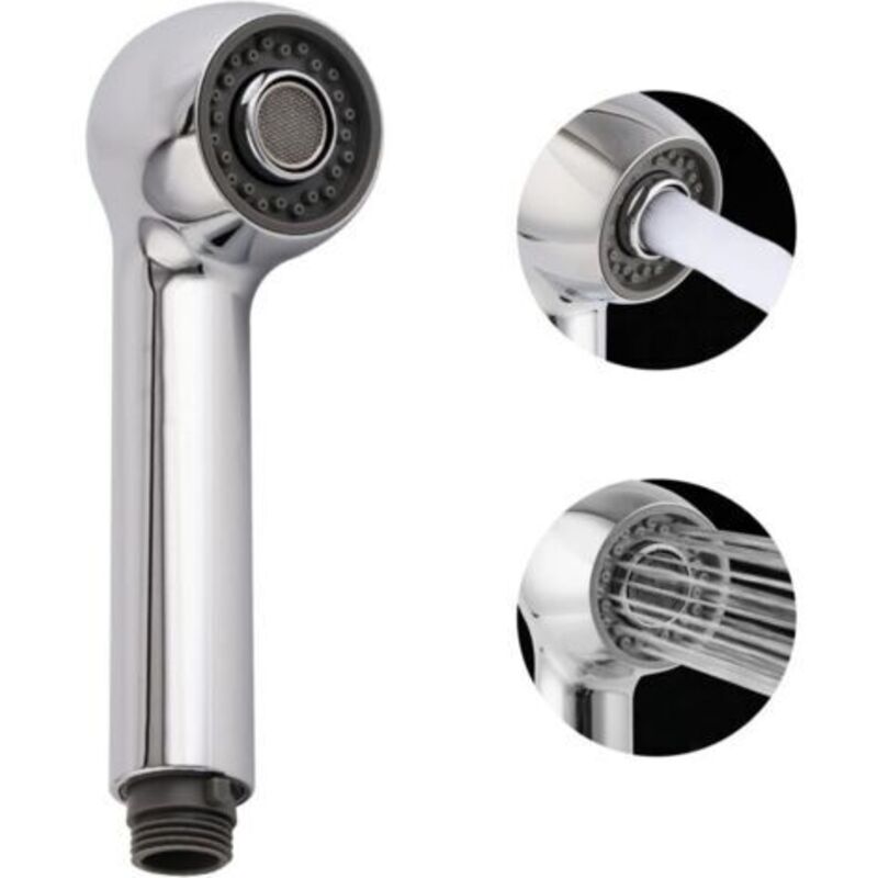 Ersatz-ausziehbrause Für Küchenarmatur, 2-funktionen Spültischarmatur-kopf, Anschluss Männlich G1/2 Oder 13/16", Nicht Universell, Gebürstetes Nickel, Verchromt