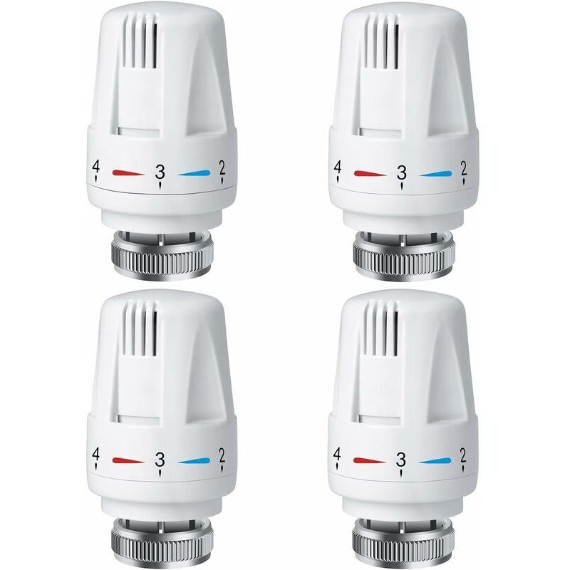 4 Stück Thermostatköpfe Für Heizkörper, Trv M30 X 1,5, Thermostatische Heizkörperventile, Radiatorventile Für Heizungssysteme In Haus Und Büro