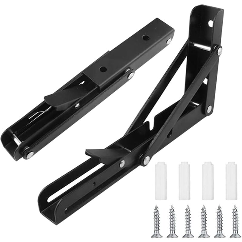Klappbarer Konsolenhalter Aus Edelstahl, Klappbare Regalträger Mit Hoher Tragfähigkeit, Einziehbare Klappbare Konsolenhalterung Für Garage, Küche, Schlafzimmer (25 Cm, 2 Stück)