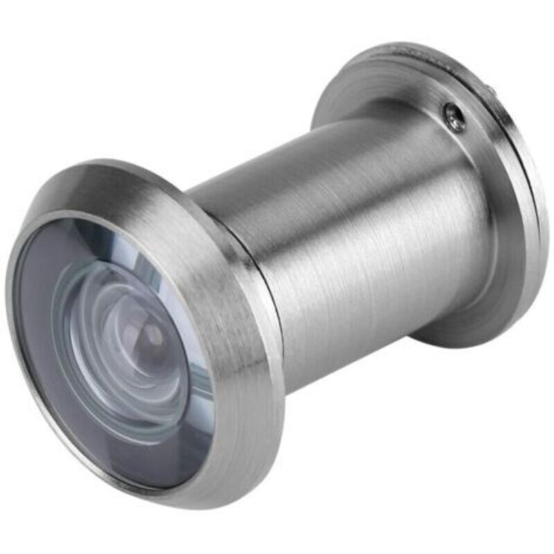 22mm 220° Hd Türspion Mit Weitwinkel, Robustem Privatsphären-abdeckungsdeckel Und Diebstahlsicherem Optischem Glas Aus Kupfer (gebürstetes Silber)
