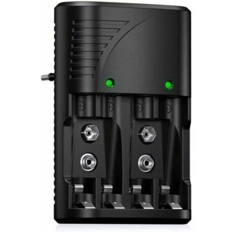 Universelles Ladegerät 6802 – Schnellladegerät Für Wiederaufladbare Ni-mh Aa/aaa- Oder 9v-batterien – Mit Led-anzeige – Weltweite Spannungskompatibilität