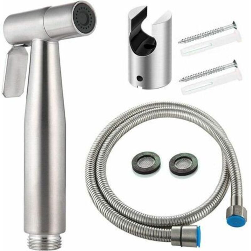 Wc-bidet-set Mit Handbrause – Edelstahl 304 – 120 Cm Flexschlauch – Inklusive Wandhalterung – Schnelle Installation