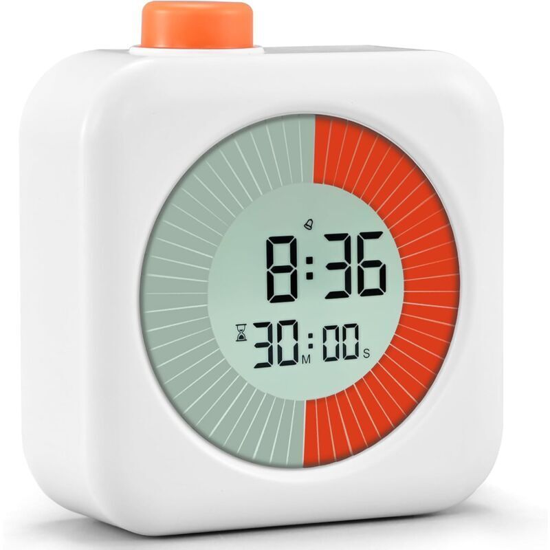Visueller Digitaler 60-minuten-timer – Klare Anzeige Mit Fortschrittsbalken – Stoppuhr Für Küche, Fitness Und Studium