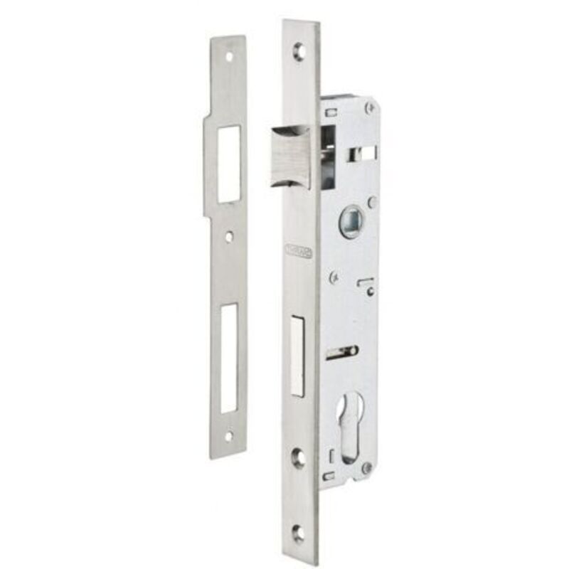 Inhhub Einbauschlossgehäuse Mit Zylinder Für Metallfenster, Achsabstand 25 Mm, Vierkantige Enden, Verzinkt-inhhub