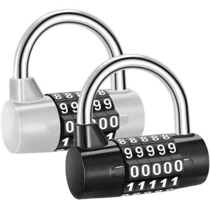 Cadenas Ccykxa - Cadenas Code - 5 Ziffern - 2 Stück - Kombinationsschloss