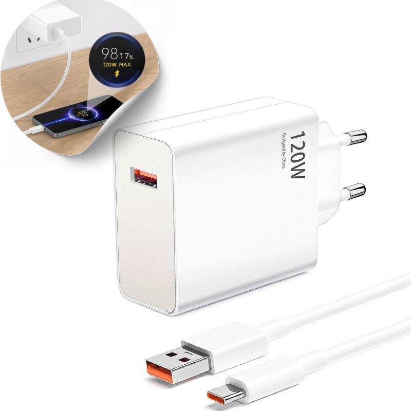 120w Usb-schnellladegerät – 1m Usb-c-kabel – Strom Bis Zu 6a – Kompatibel Mit Xiaomi 14t Pro, Redmi Note 13 Pro+ - Da 6 A Per