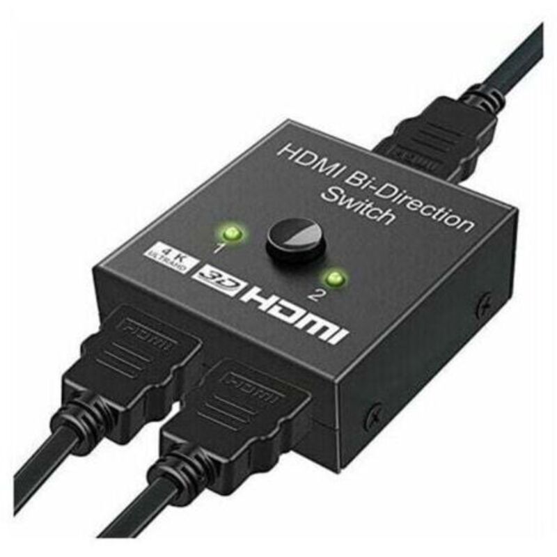 Bidirektionaler Hdmi-schalter 4k 30hz – 2 Eingänge 1 Ausgang – Kompatibel Mit Ps5/pc/blu-ray – Plug-and-play-installation - 1080p