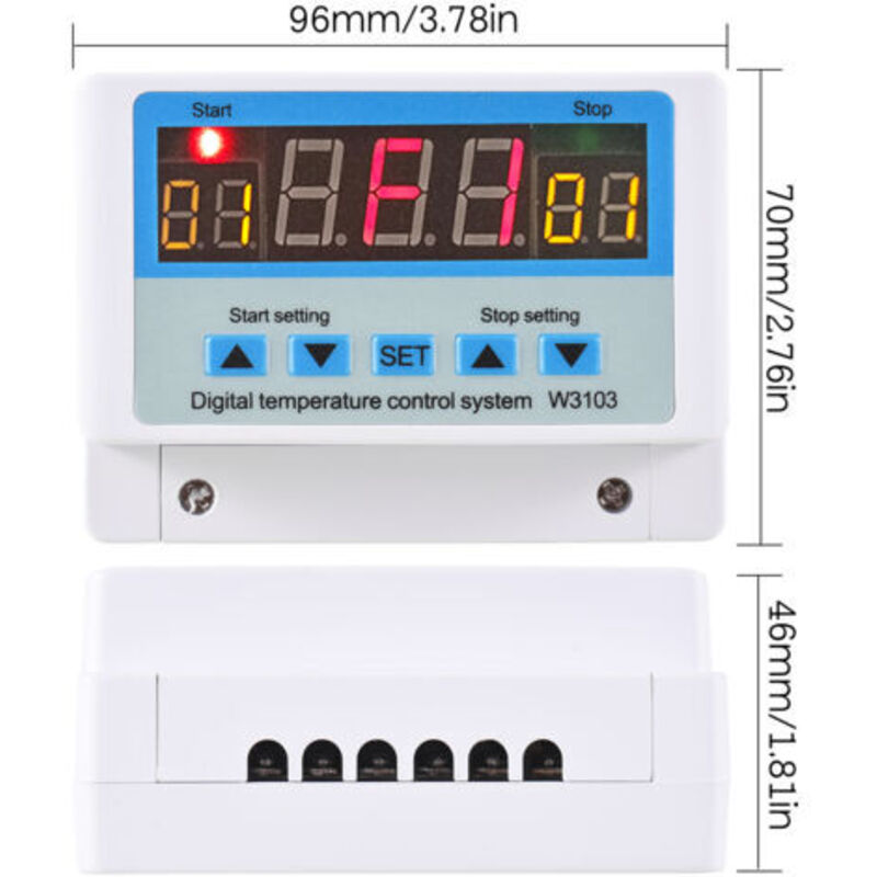 Digitaler Led-temperaturregler 10a/dc24v, Intelligenter Thermostat, Heiz- Und Kühlsystem Mit Sensor