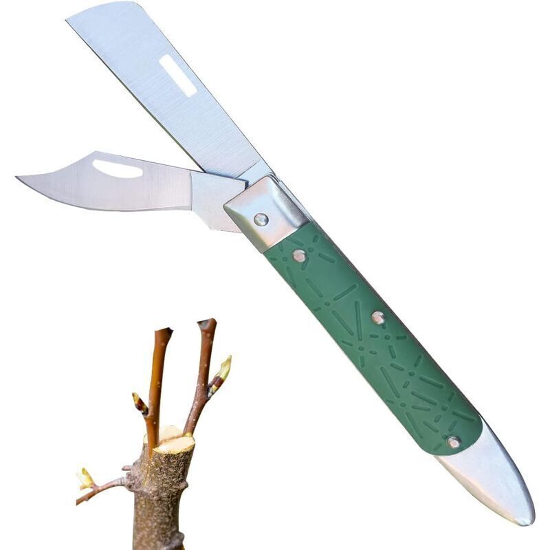 Klappbares Veredelungsmesser, Klappmesser Zum Pfropfen Und Beschneiden, Doppelklingen-veredelungsmesser, Klappbares Pfropfmesser, Garten-veredelungsmesser Für Obstbäume, Gartenbauliches Messer