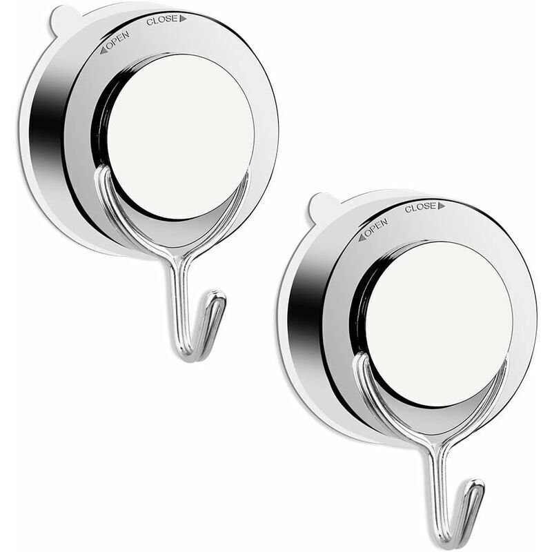 Vakuum-saugnapf-haken Für Badezimmer, Toilette Und Küche – Starker Handtuchhaken Aus Edelstahl Für Dusche Und Bademantel (2er-pack)