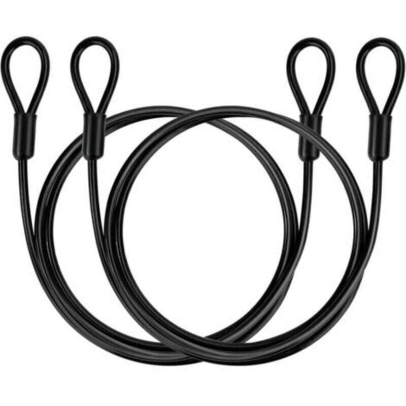 (2 Stück) Fahrradschloss-kabel, Sicherheitskabel Aus Stahl Mit Ösen, Länge 1 M, Dicke 3 Mm, Mit Pvc-beschichtung