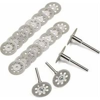 Diamant-trennscheibe, 20 Stück 22 Mm Mini-diamant-trennscheiben Mit 4 Stück Dornen Für Rotationswerkzeuge, Geeignet Für Dremel, Glas, Edelsteine, Guazhuni