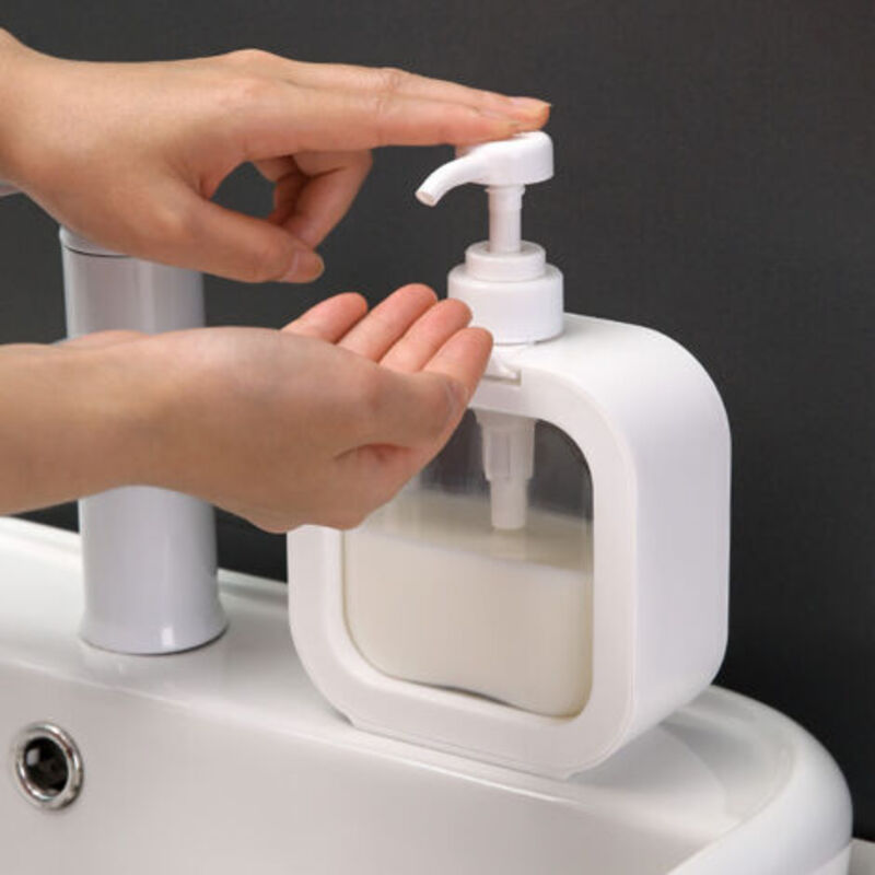 Seifenspender, Nachfüllbarer Seifenspender Für Küche Und Bad, Seifenspender Mit Wasserdichtem Etikett, Spülmittelspender, 300 Ml, 2 Stück