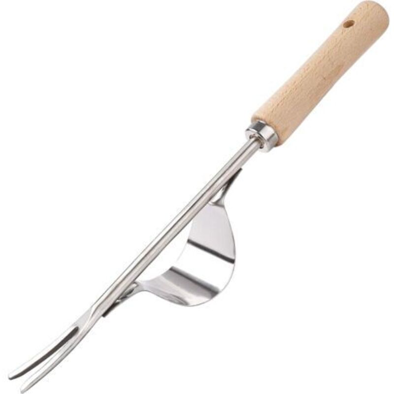 Manueller Garten-unkrautentferner, Edelstahl-jätehilfe Mit Holzgriff, 32 Cm Lang, 1 Stück