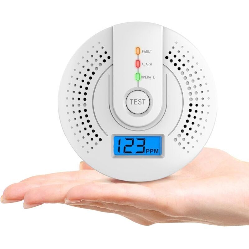 Kohlenmonoxid-melder, Kohlenmonoxid-detektor, Kohlenmonoxid-detektor Mit Digitaler Anzeige Und Akustischem Alarm, Batteriebetrieben (batterien Nicht Im Lieferumfang Enthalten)