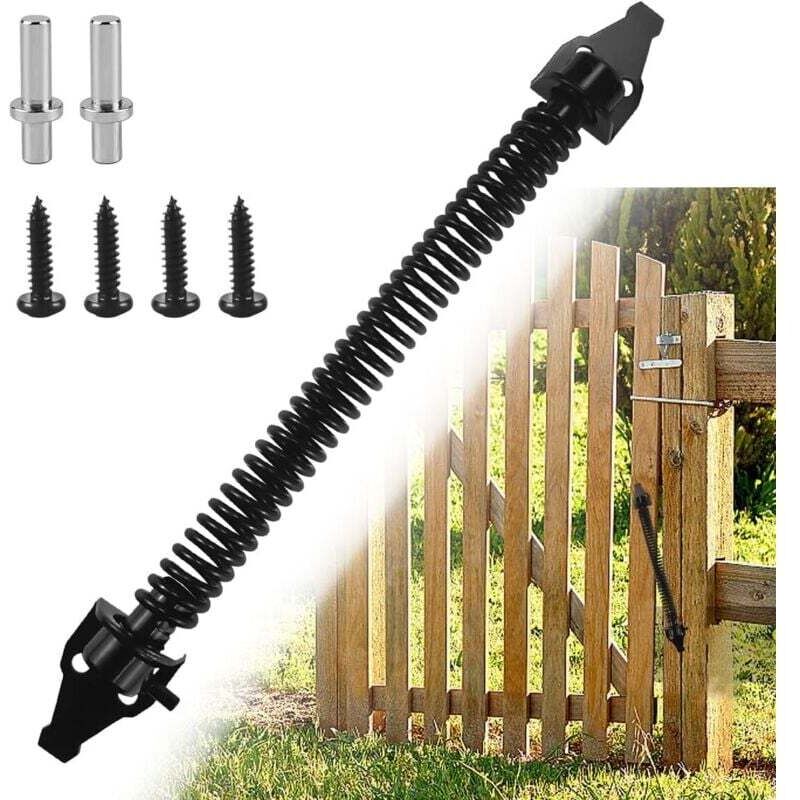 Verstellbarer Feder-türschließer 36 Cm – Kohlenstoffstahl – Leises Schließsystem – Für Holztüren Und -tore