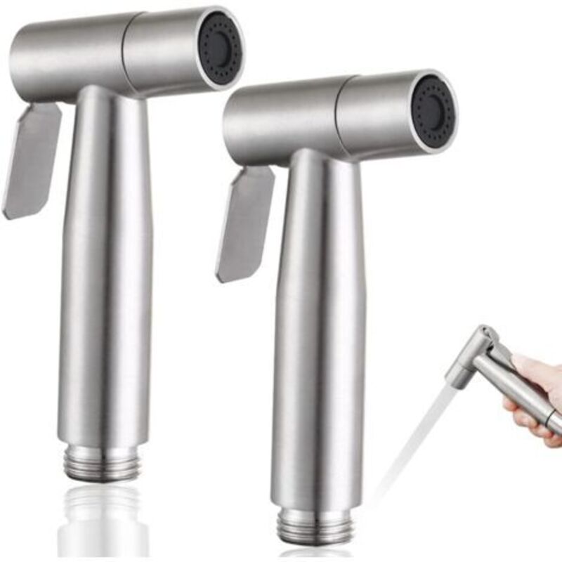 2 Stück Bidet-sprühgerät, Wc-duschkopf, Bidet-sprühset Aus Edelstahl, Sprühgeräte Für Körperhygiene Und Toilettenreinigung-inhhub