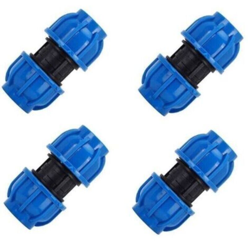 Satz Von 4 Wasserrohrverbindungen, Gerader Pe-kunststoffanschluss 32 Mm Auf 32 Mm, Wasserschlauchadapter, Wasserrohrverbindungen Für Ppr-, Pe- Und Pvc-rohre