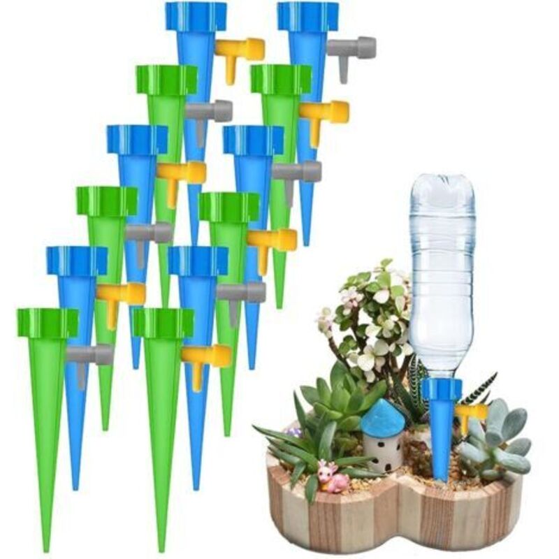 Satz Von 12 Einstellbaren Und Einfach Zu Bedienenden Automatischen Bewässerungssystemen Für Topfpflanzen, Blumen, Garten Und Zimmerpflanzen