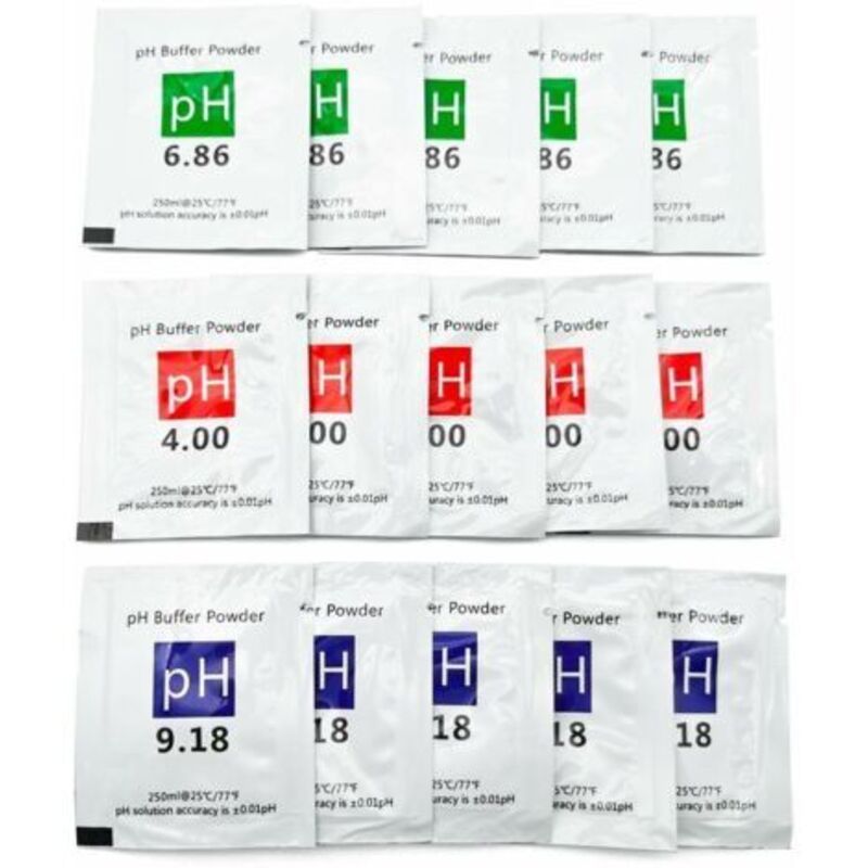 15er-set Ph-pufferlösungen 4,00/6,86/9,18 – Genauigkeit ±0,01 Ph – Zur Kalibrierung Von Ph-messgeräten – Feuchtigkeitsbeständige Verpackung