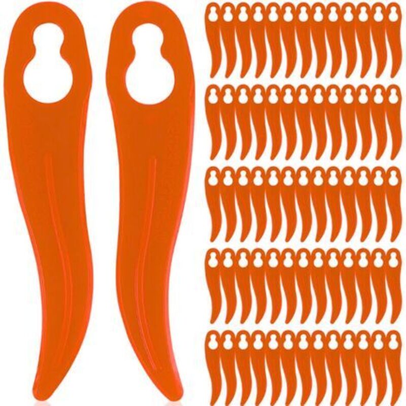Satz Mit 120 Ersatzklingen Aus Kunststoff Für Einhell- Und Bosch-rasentrimmer – Kompatibel Mit Kabellosen Rasentrimmern