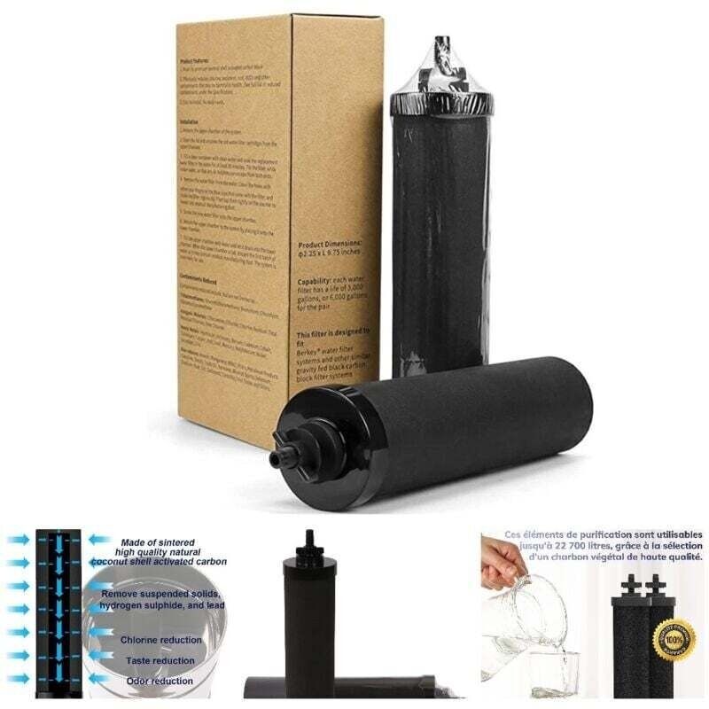 2er-pack Wasserfilter, Nsf/ansi 42 & 372 Zertifiziert, Ersatz Für Berkey Schwerkraft-wasserfiltersystem, Kompatibel, Reduziert Verunreinigungen Um 99,99 %