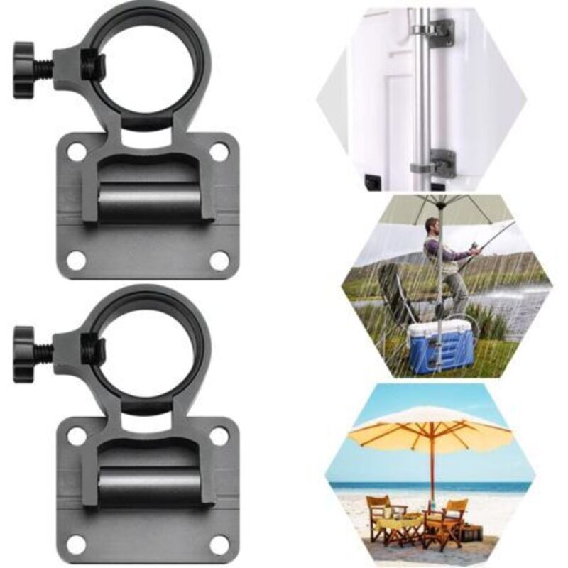 2er-set Balkon-sonnenschirmständer Aus Aluminiumlegierung Für Angelboxen, Fester Und Klappbarer Regenschirmständer, Geeignet Für Angelboxen Und Angelstühle