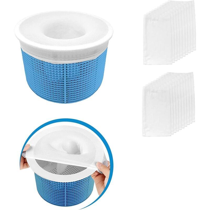 2er-pack Skimmer-socken Für Pool – Feines Nylonfiltergewebe – Entfernt Blätter, Pollen Und Schaum – Maße 22 X 13 Cm