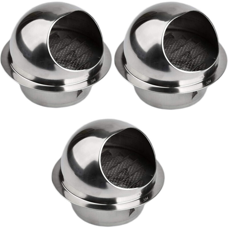 3er-set Lüftungsgitter, Runde Belüftungsgitter Aus Edelstahl 304 - Runde Lüftungsgitter Für Außenwand-abluftrohr, Frischluft, Dunstabzugshaube (160 Mm) - Bluedeer
