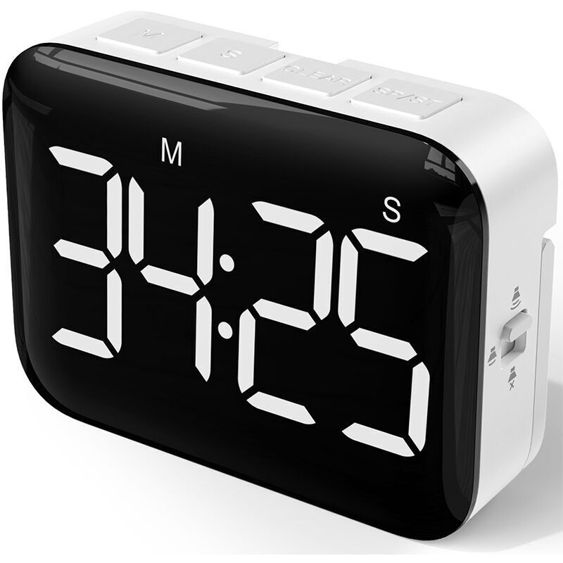 Digitaler Küchentimer 4 Zoll Großer Led-bildschirm Magnetischer Timer Mit Einstellbarer Helligkeit Und Lautstärke Chronometer Für Kinder Und Senioren