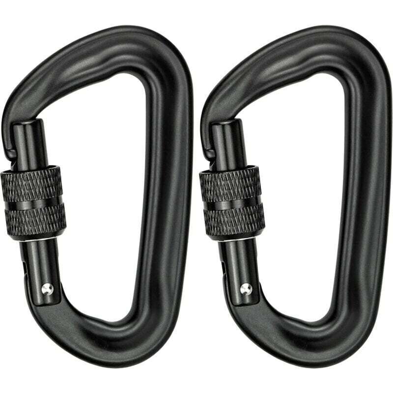 2 Stück Kletterkarabiner 12kn (1200kg) Robuste Aluminium-karabiner D-form Mit Verschluss Für Hängematten, Yogaschaukel, Camping, Schlüsselanhänger, Hundeleine
