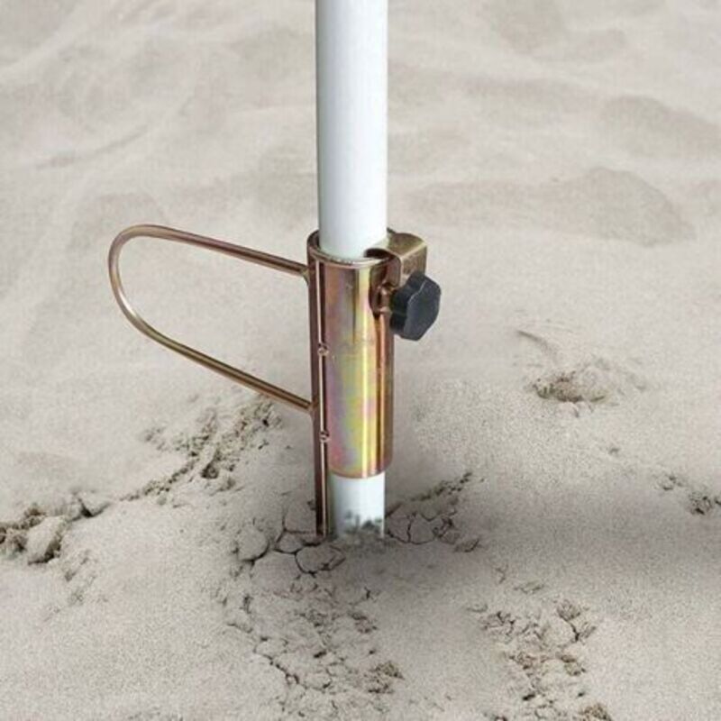 Pied Parasol Plage, Metall-parasolständer, Windbeständiger Und Verstellbarer Metall-parasolfuß Für Erdanker