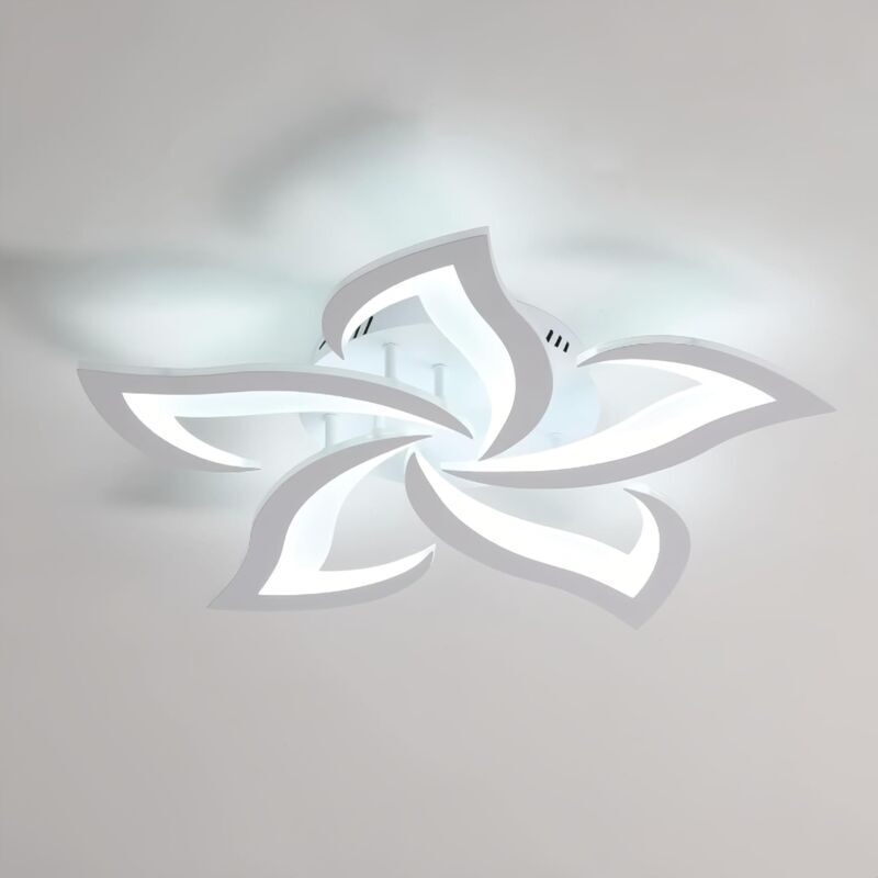 Led-deckenleuchte 45w, Durchmesser 60 Cm – Dreifarbige Beleuchtung Aus Acryl Und Eisen – Für Wohnzimmer, Küche, Badezimmer, Schlafzimmer, Esszimmer