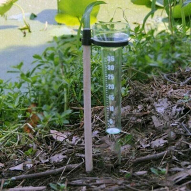 Einfacher Regenmesser, Werkzeug Für Landwirte Zur Aufzeichnung Von Niederschlagsbeobachtungen, Plastik-messbecher Mit Kleinem Holzstab