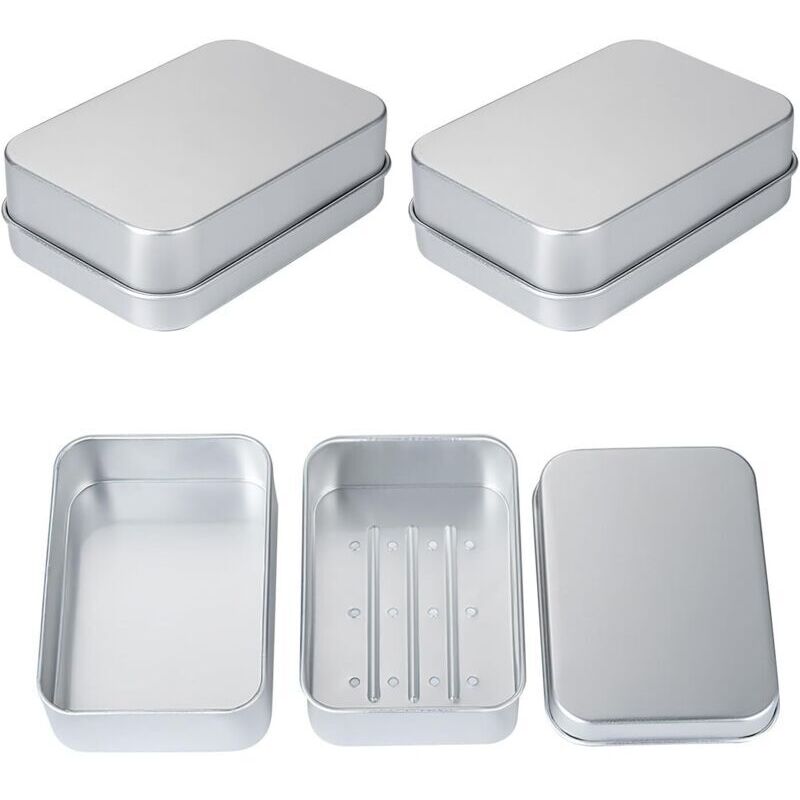 3er-pack Aluminium-seifenschale, Aluminium-seifenschale Mit Ablaufplatte, Reise-seifenschale Zur Aufbewahrung Von Seife Für Zuhause Und Unterwegs, Wasserdicht Und Langlebig