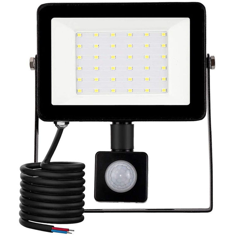 Led-außenstrahler 30w – Bewegungsmelder – 6500k Licht – Ip66 – Druckguss-aluminium Für Baustellen Und Garagen