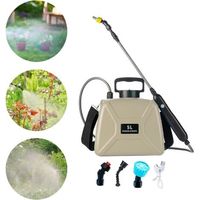 Elektrischer Pumpzerstäuber, Tragbarer Gartensprüher, Usb-betrieben, 5l, Verstellbare Riemen, Wassersprüher Für Die Badewanne, Sandgelb