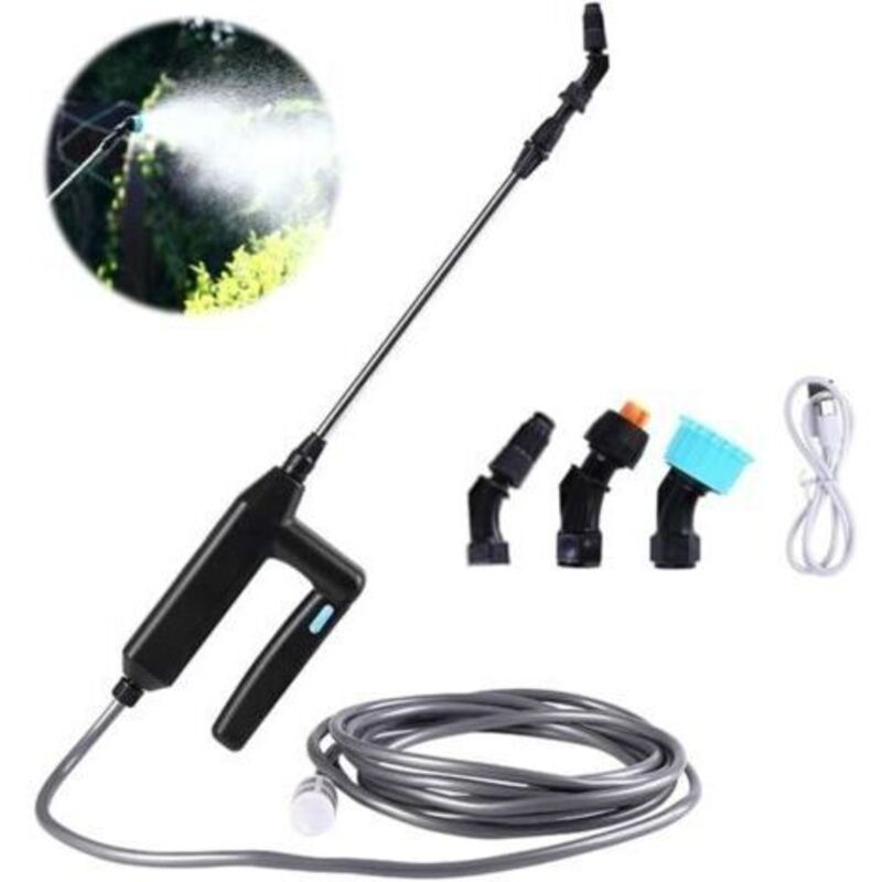 Elektrisches Sprühgerät, Dachsprühgerät, 7,4v/1a Elektrisches Gartensprühgerät, Akkusprühgerät Mit 3 Düsen Und 5 M Schlauch, Usb-aufladbar, Für Rasen Und Garten