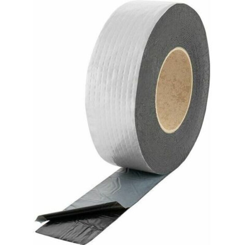 Abdichtungsband Für Dach (10 M X 50 Mm X 1 Mm), Extrem Klebstarkes, Kalt Aufzutragendes Kehlband Mit Aluminiumbeschichtung.